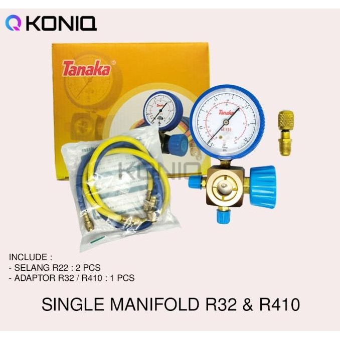 Jual Testing Manifold Single R32 R410 Include Selang Dan Adaptor ...