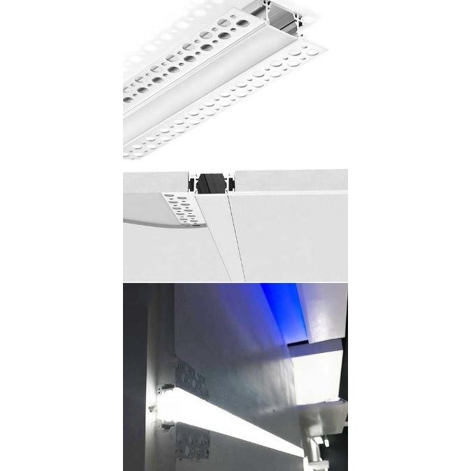 Jual Profile Aluminium Cover LED Strip Channel Rigid 1 Meter Recessed ...