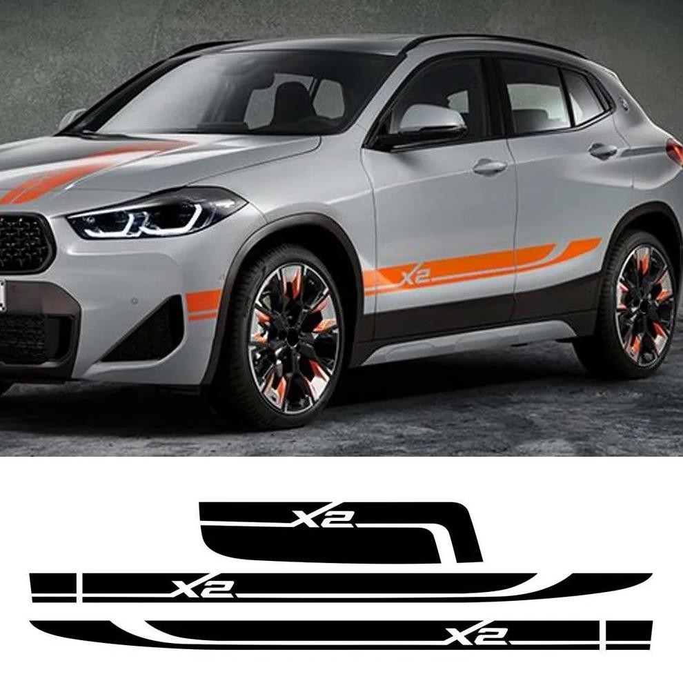 Jual 3pcs side skirts car bonnet hood stripe rocker panel body side ...