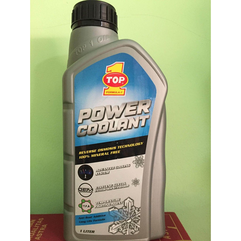 Jual Air Radiator TOP 1 Power Coolant Blue 1L – Pendingin Mesin Anti ...