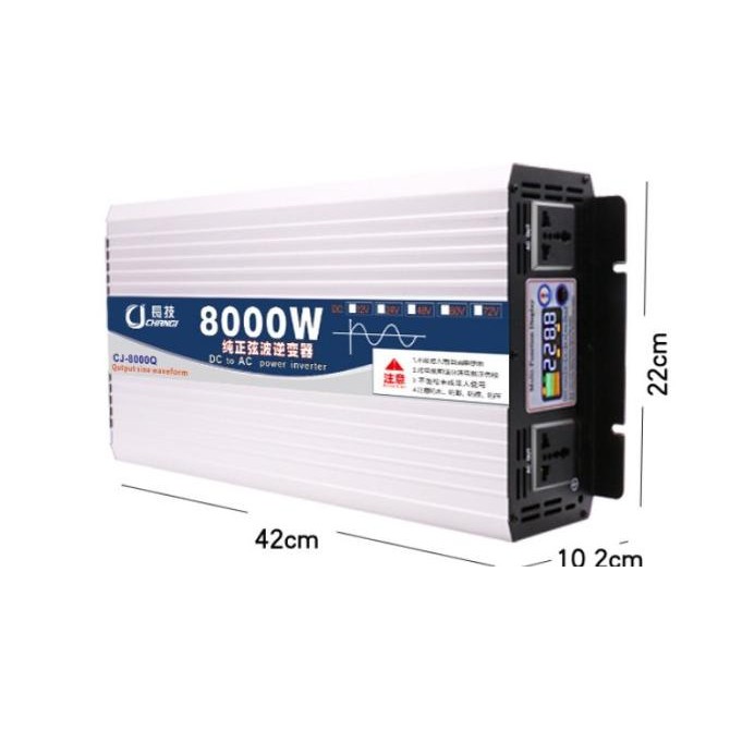 Jual Sale Inverter Pure Sine Wave 8000W Dc 12V 24V 48V To Ac220V Solar ...