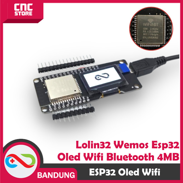 Jual LOLIN32 WEMOS ESP32 WITH OLED DISPLAY IOT BLUETOOTH 4MB ESP-32 ...