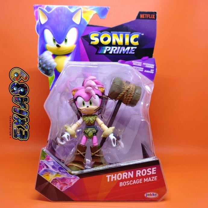 Sonic Prime Figurine Articulée Thorn Rose 12,7 Cm - Idéale Pour Les Fans De Sonic