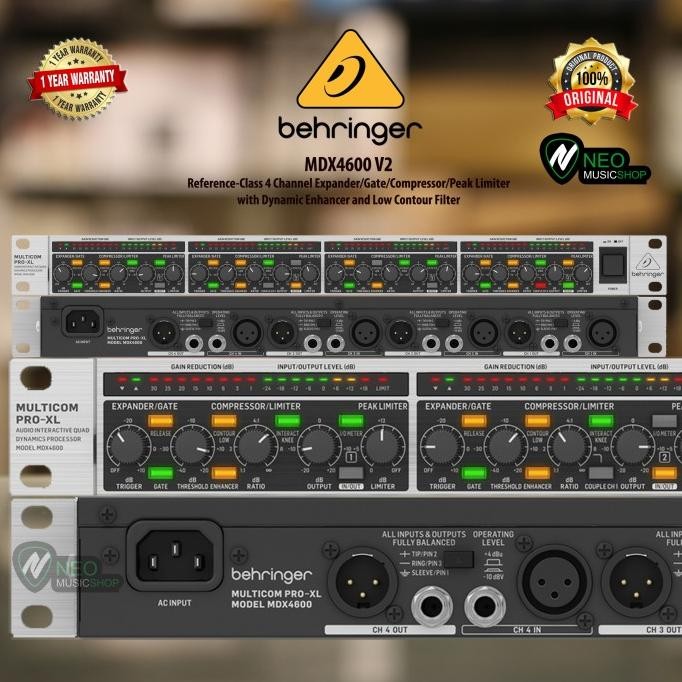 Jual BEHRINGER MDX4600 V2 4 CHANNEL EXPANDER GATE COMPRESSOR PEAK ...
