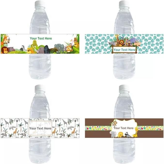 Jual monggo] stiker label botol minuman kemasan 20 x 5 cm sticker vynil ...