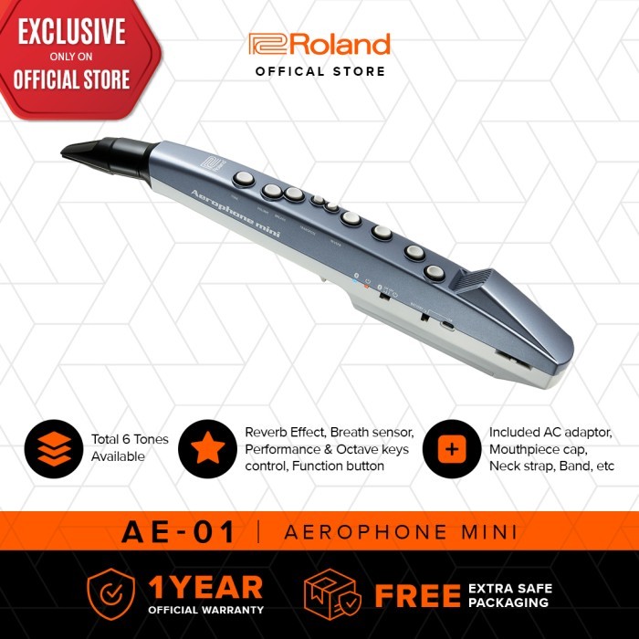Jual Roland Aerophone AE-01 Mini Digital Wind Instrument Elektrik ...