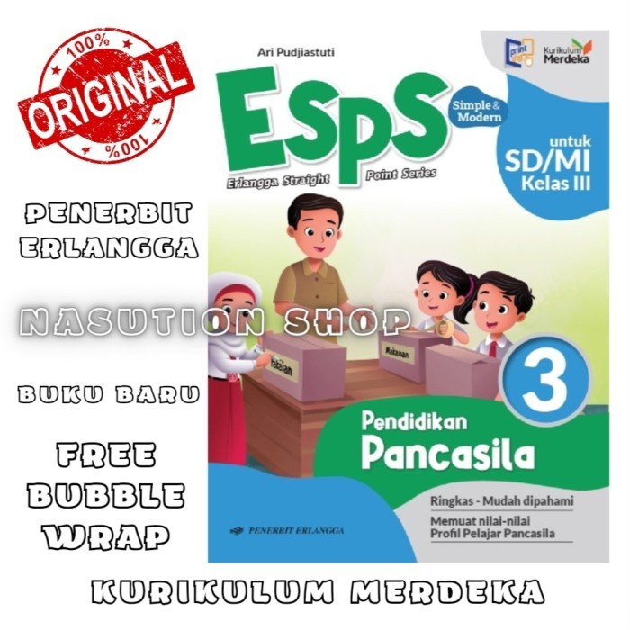 Jual BERMUTU Buku Esps Pendidikan Pancasila Kelas 3 SD Erlangga ...