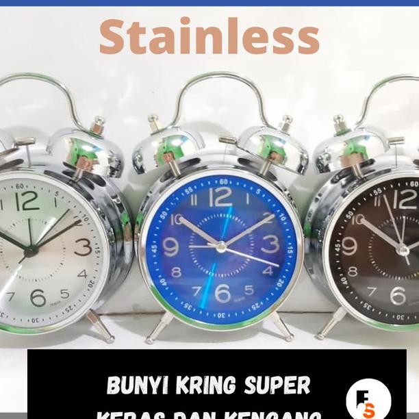 Jual Jam Weer Beer Alarm Ring Meja Mewah Body Chrome Uuran Bear ...