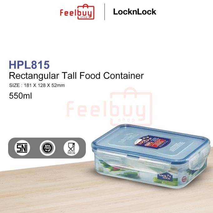 Jual LOCK & LOCK HPL815 Rectangular Tall Food Container [550 mL ...