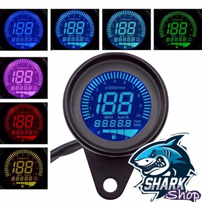 Jual SPEEDOMETER DIGITAL KOMPLIT-AMPERE BENSIN-ODOMETER-TACHOMETER RPM ...