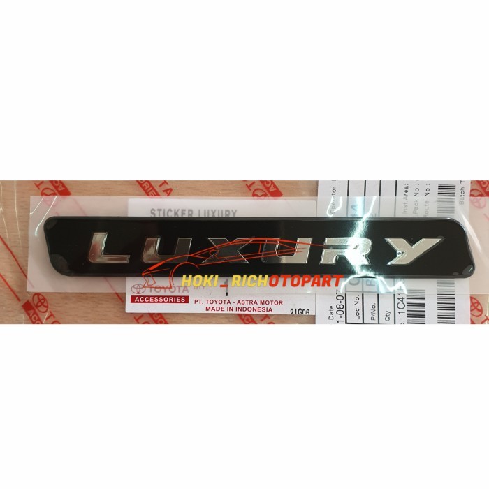 Jual Sticker Emblem Tulisan LUXURY Innova Reborn Facelift 2020 original ...