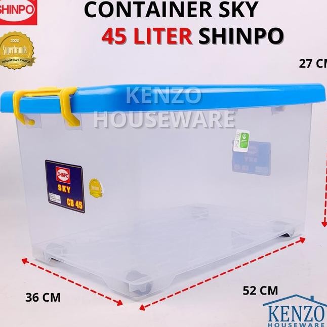 Jual Shinpo Box Container Cb 45 Liter Storage Kontainer Box Bening Sip ...