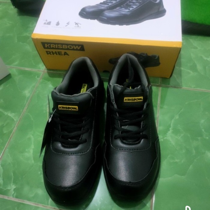 Jual Sepatu Safety Krisbow Rhea 4 inch/Safety Shoes Rhea 4 inch - Hitam ...