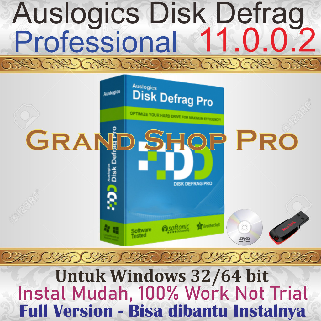 Jual Auslogics Disk Defrag Professional (Full Version, Not Trial ...