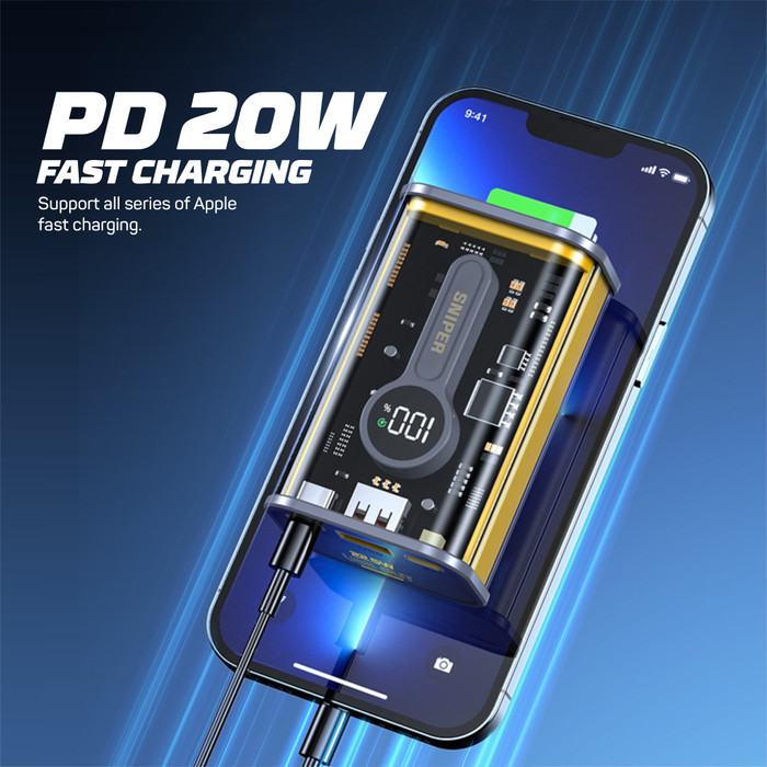 Jual SNIPER POWERBANK POWERSHOOT MX01 PD 22.5W FAST CHARGING 10000MAH ...