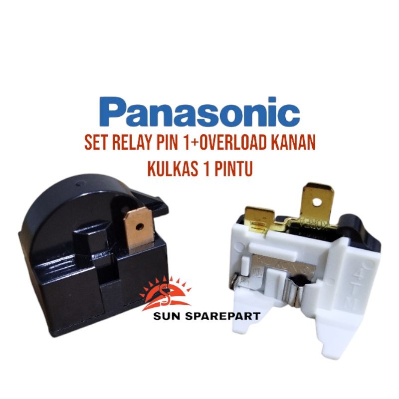 Jual relay 1 pin kanan+overload kulkas Panasonic 1 pintu | Shopee Indonesia
