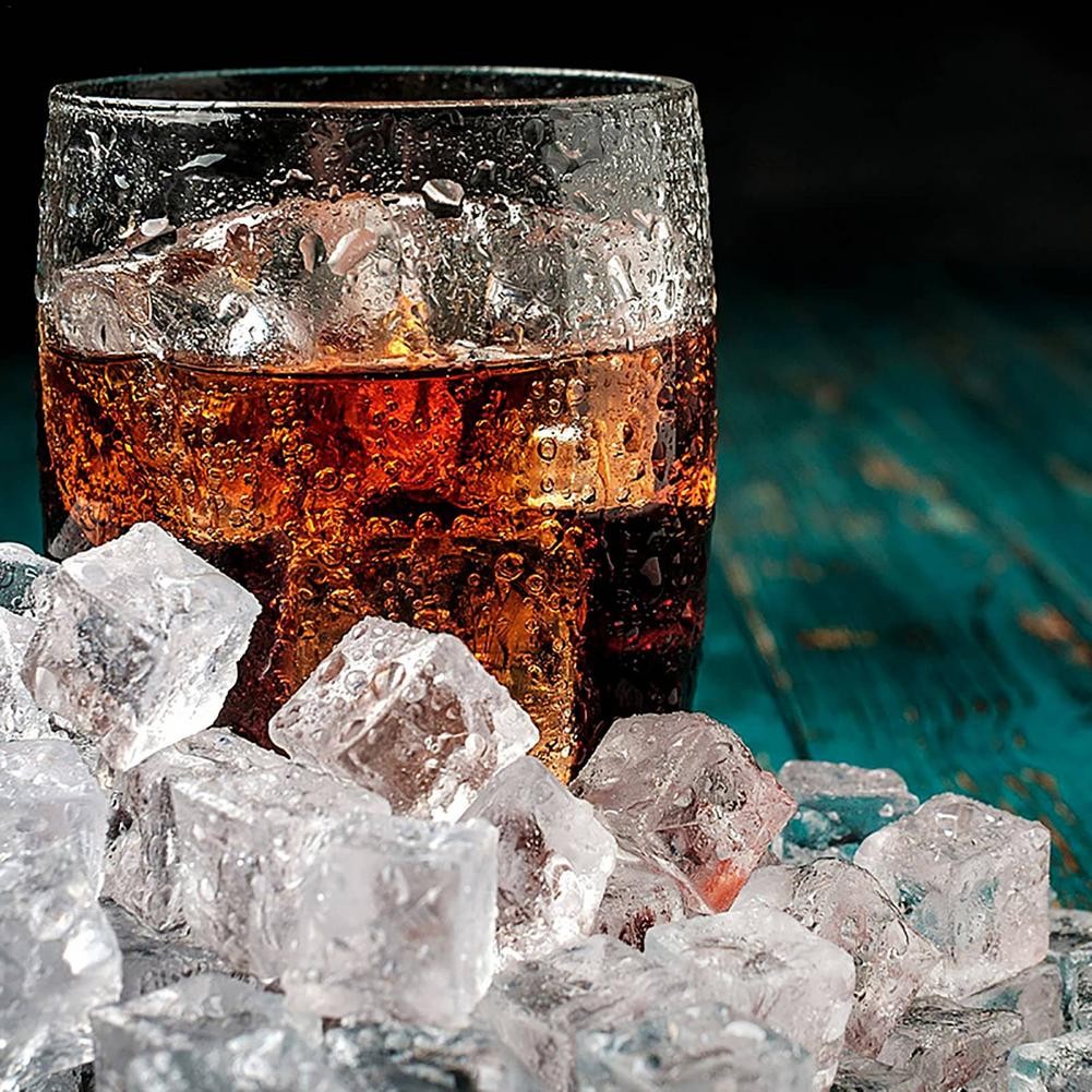 Jual 50PCS Acrylic Fake Ice Cube Artificial Square Crystal Ice Bar ...