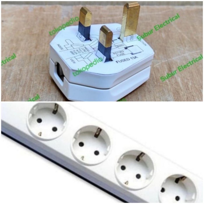 Jual Terbaik Terminal Broco 4 Lubang Rakitan Kabe 1 Meter Steker Plug 3 ...