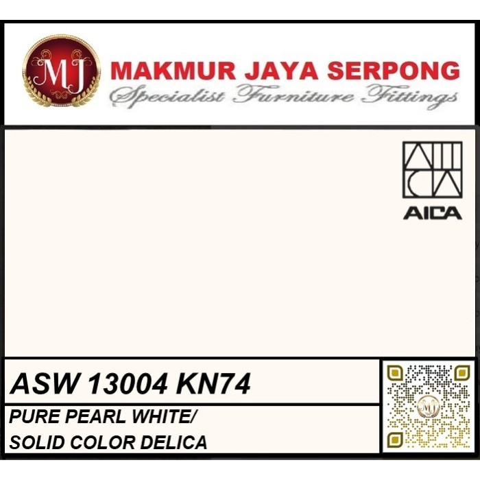Jual HPL AICA ASIA ASW 13004 KN74 - PURE PEARL WHITE I PURECORE ...