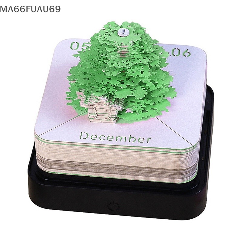 Omoshiroi Blok 3d Art Notepad 3d Kalender 2024 Boomhut Memo Pad Kawaii Note Blocks 3d 3d Note Paper Vrienden Kerstcadeau