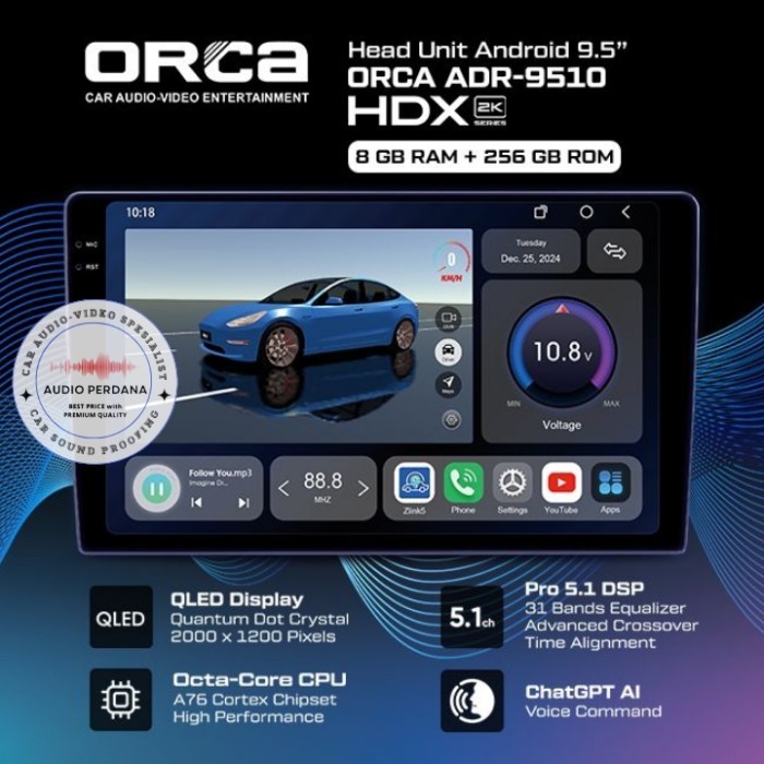 Jual Jual Head Unit Android Orca New Hdx Adr Inch Ram Gb Rom Gb With Chat