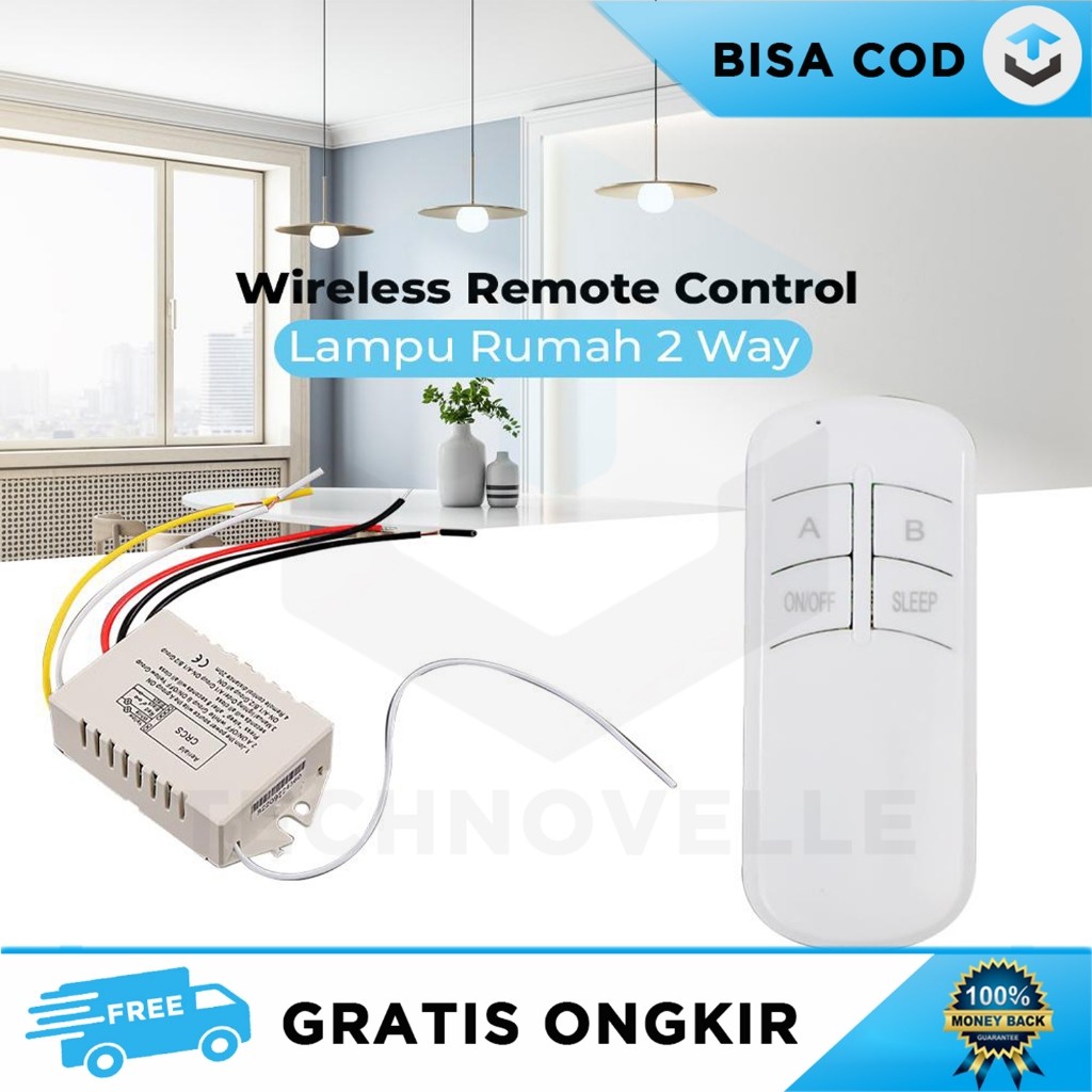 Jual REMOTE CONTROL LAMPU WIRELESS REMOT KONTROL LAMPU RUMAH 2 WAY ...