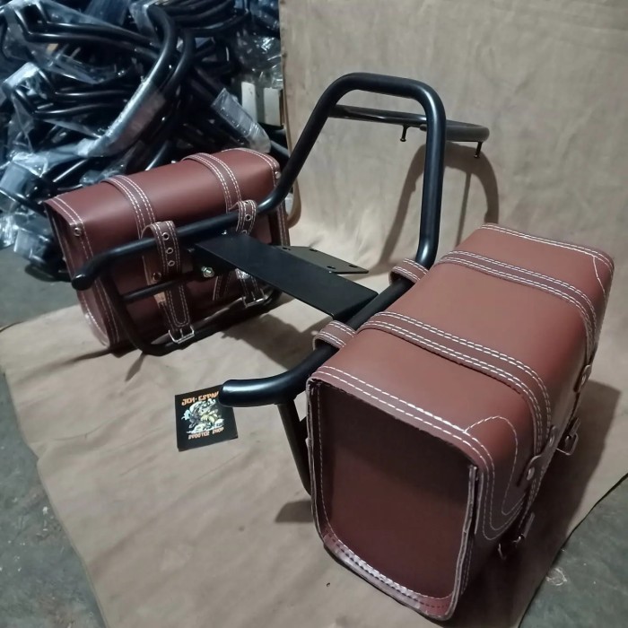 Jual :=:=:=:=] BackRack plus tas yamaha xsr155. Back Rack side bag ...