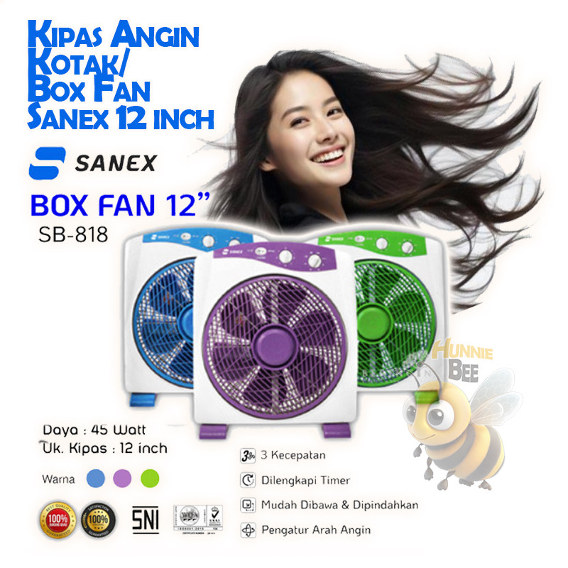 Jual Kipas Angin Kotak/Box Fan Sanex 12 inch | Shopee Indonesia