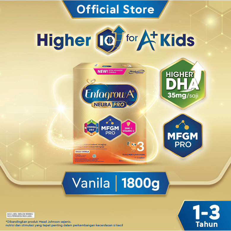 Enfagrow A+ Susu Formula Anak Tahun Vanila 1800 gr