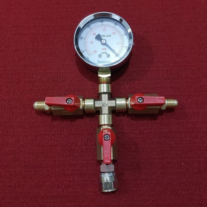 Jual Vacum Gauge Ransburg With Valve 5/16 & Valve 1/4 Vacum Pump Ac ...