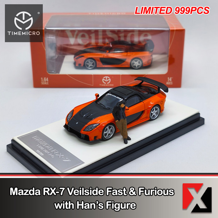 Jual TIME MICRO 1:64 Mazda RX-7 Veilside & Han Mazda RX7 Fast and ...