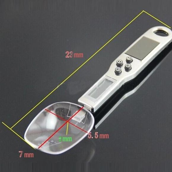 Jual Digital Spoon Gram Scale 0.1G - 300G + Volume 30Ml/Cc + Solar ...