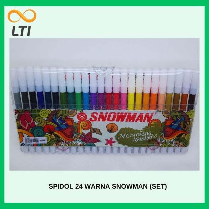 Jual Sale Spidol Snowman 24 Warna Pw-24A Coloring Markers Snowman / Set ...