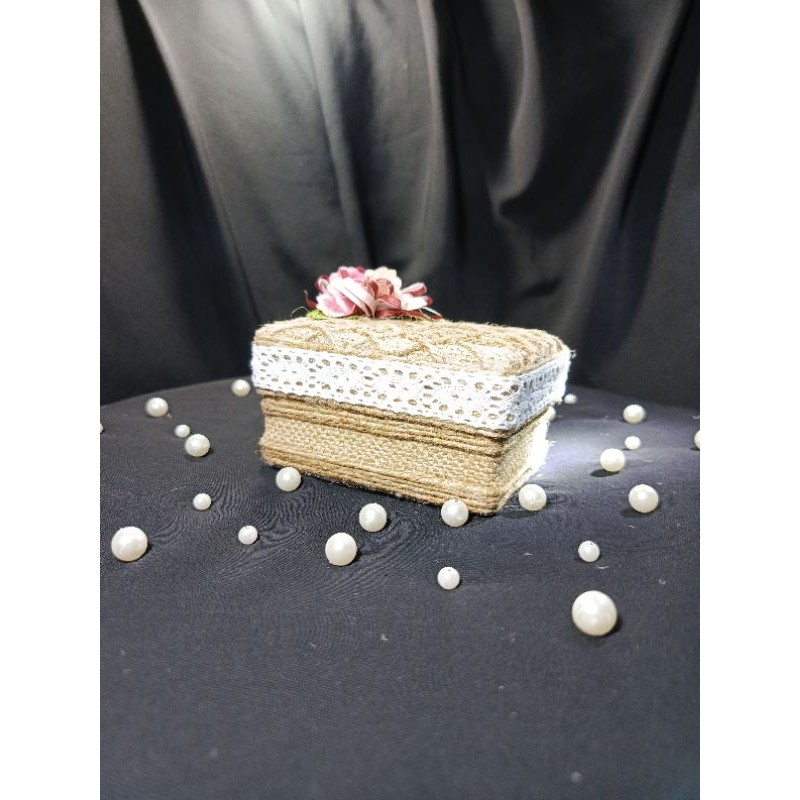 Jual Kotak Perhiasan Unik Tali Rami Anyaman Tunggal Bunga Maron ...