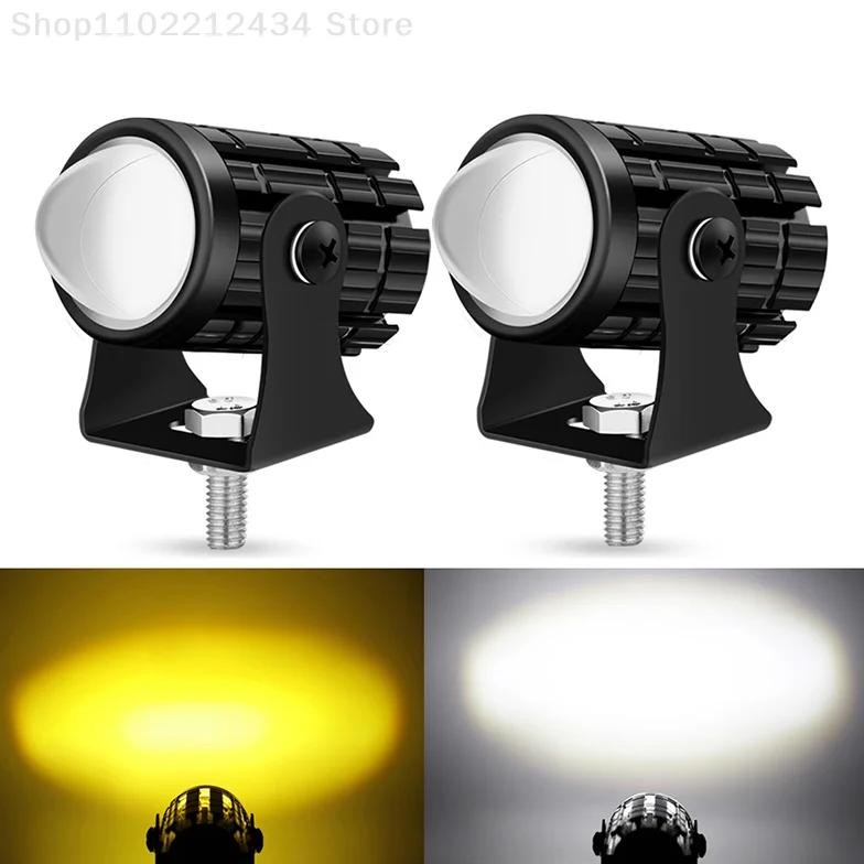 Jual mini driving light led projector lens motorcycle headlight atv ...