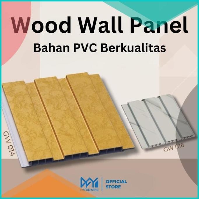 Jual Golden Wood WPC Wall Panel Kualitas Terbaik 3 Meter*21 cm Dekorasi ...