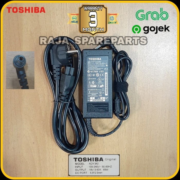 Alimentatore Originale Toshiba PA3714E-1AC3 - 19V 3.4A - Caricatore Per Notebook - Usato Ma Perfetto