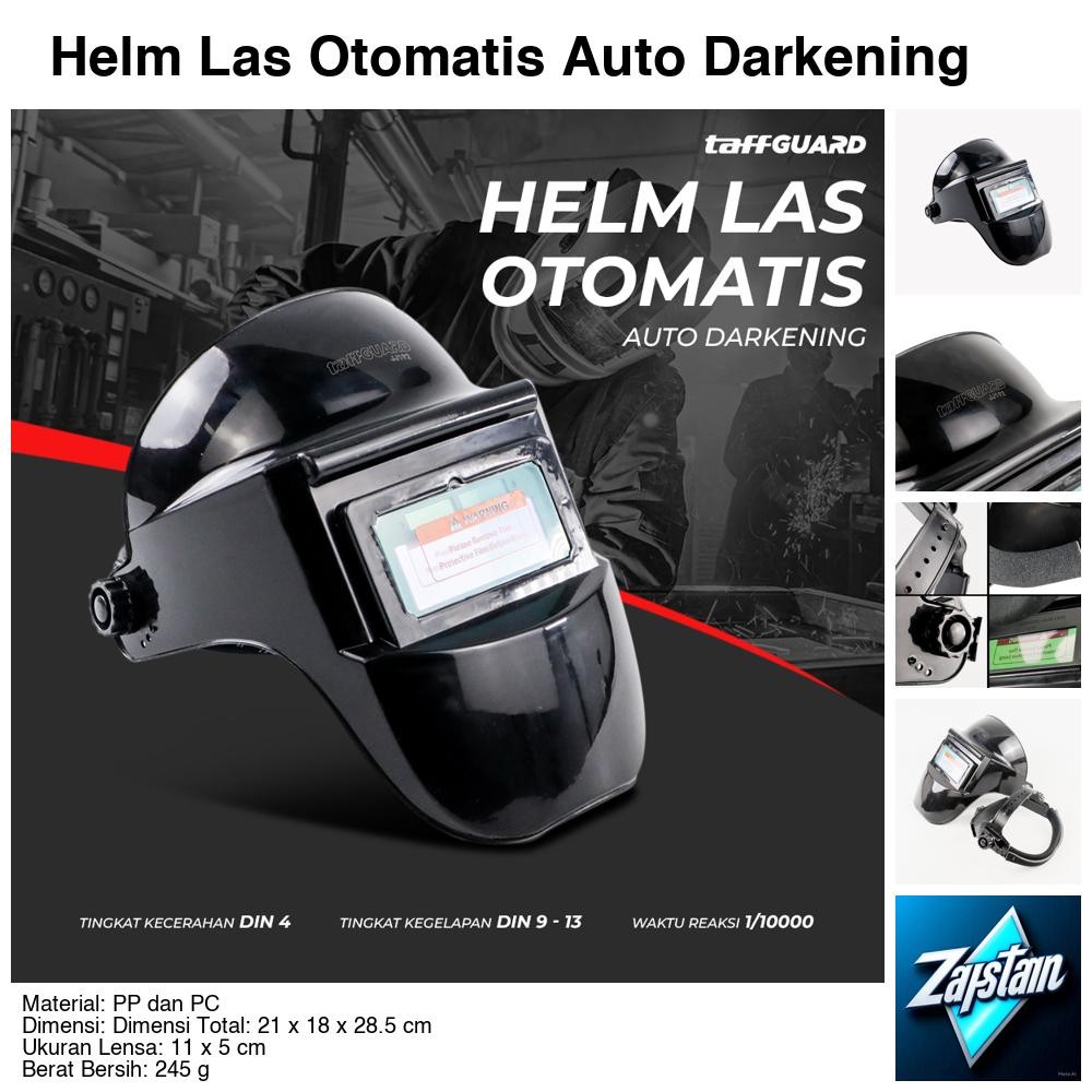 Jual Helm Las Otomatis Auto Darkening Solar Welding Helmet - JJ192 ...