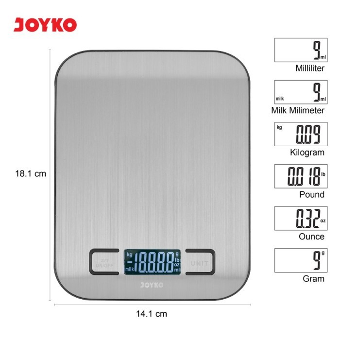 Jual JOYKO DSL-A5 Timbangan Dapur Digital 10kg / QUALITY Kitchen Scale ...