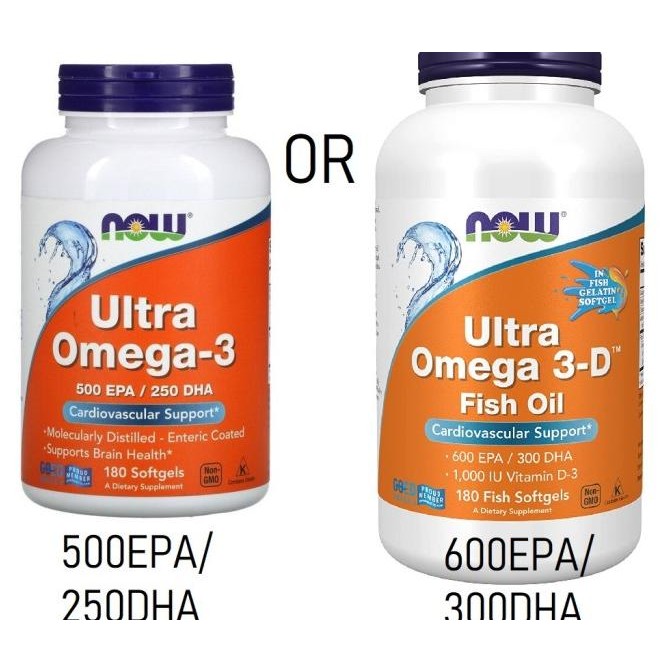 Jual Now Foods Ultra Omega-3 500 EPA / 250 DHA 180 softgels ___chioma ...