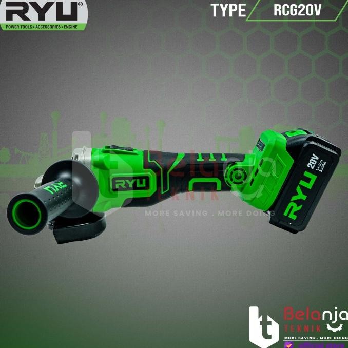 Jual Ryu Mesin Gerinda Baterai RCG 20 V Cordless RCG20V 4 Inch 100 mm ...