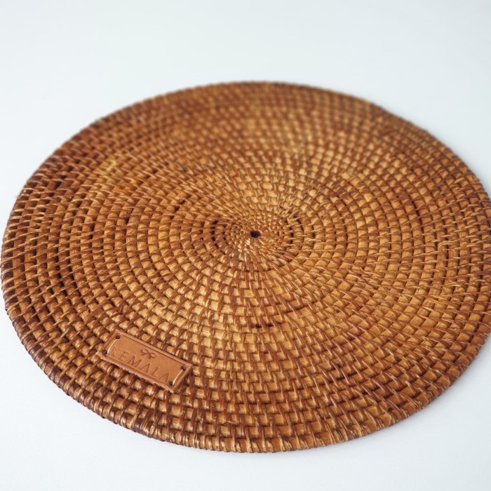 Jual Round Rattan Placemat (Tatakan Rotan Bulat) | Shopee Indonesia
