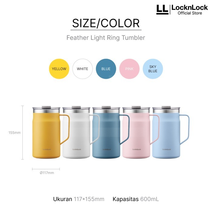 Jual LOCKNLOCK TUMBLER METRO MUG 600ML | Shopee Indonesia