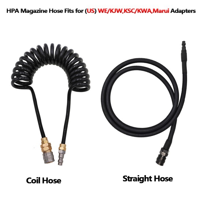 Jual CHROMEE HPA SLP FLEX Air Hose Remote Straight Coil Line with (US ...