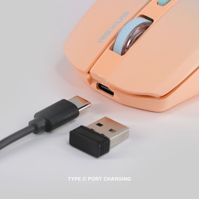 Jual Rexus QB200 Wireless Dual Connection Mouse Bluetooth + USB Dongle ...