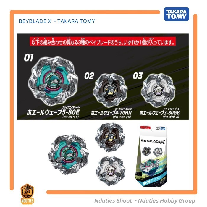 thumbnail image 2 of TAKARA TOMY Beyblade X BX-36 Random Booster Whale Wave - Silver Anime Spinning Top Toy For Kids 2 of 3