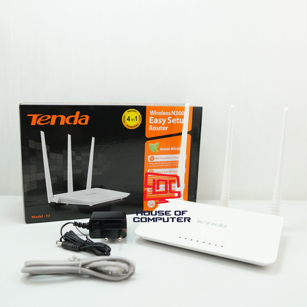 ROUTER TENDA F3 WIRELESS 300MBPS IN REPEATER AP WIFI ANTENA