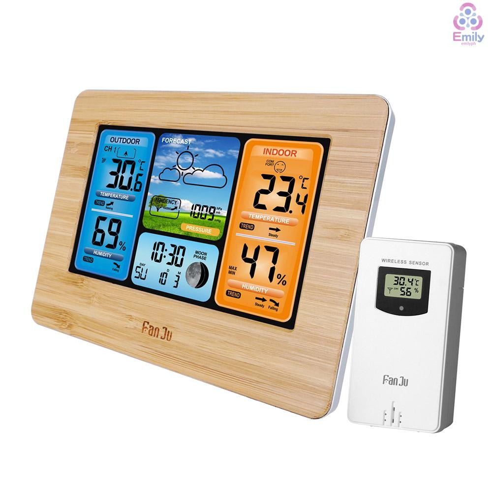 Jual Fanju FJ3373 Multifungsi Digital Weather Station LCD Jam Alarm ...