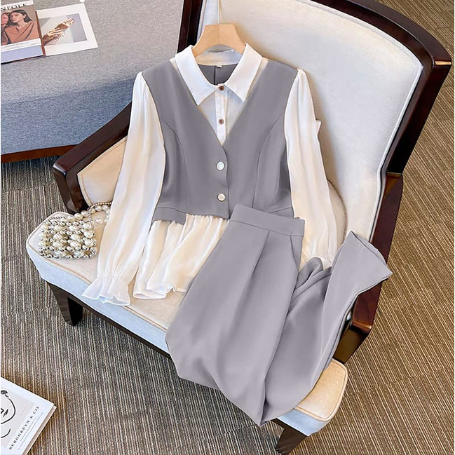 Jual 1 Set Remaja Korean Style Satu Stel Ootd Stelan Bju Outfit Setelan ...