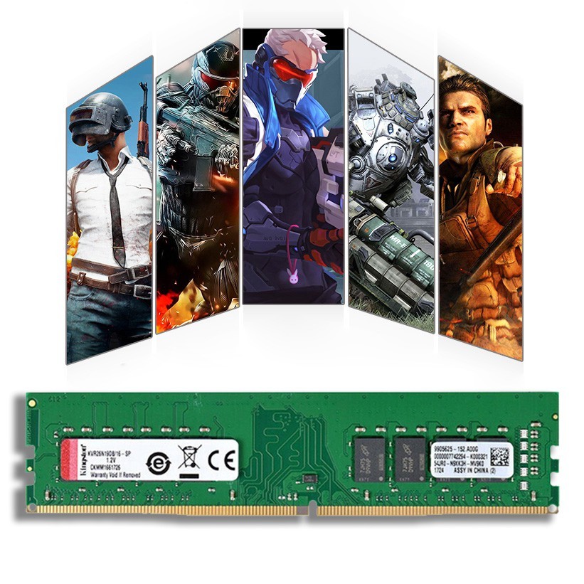 Kit Mémoire RAM DDR4 Pour PC Bureau - 8GB, 16GB, 32GB, Fréquences 2133 à 3200 MHz, Rouge
